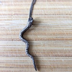 Mimi + Marge Sterling Silver Snake Pendant
